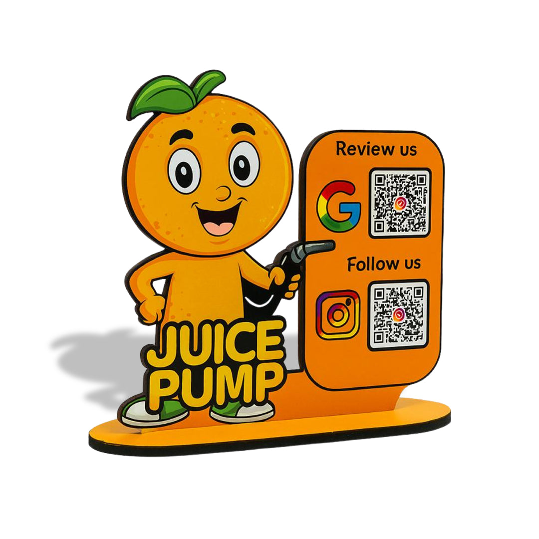 Juicy Cutout - Smart NFC 2-in-1 Tabletop Standee