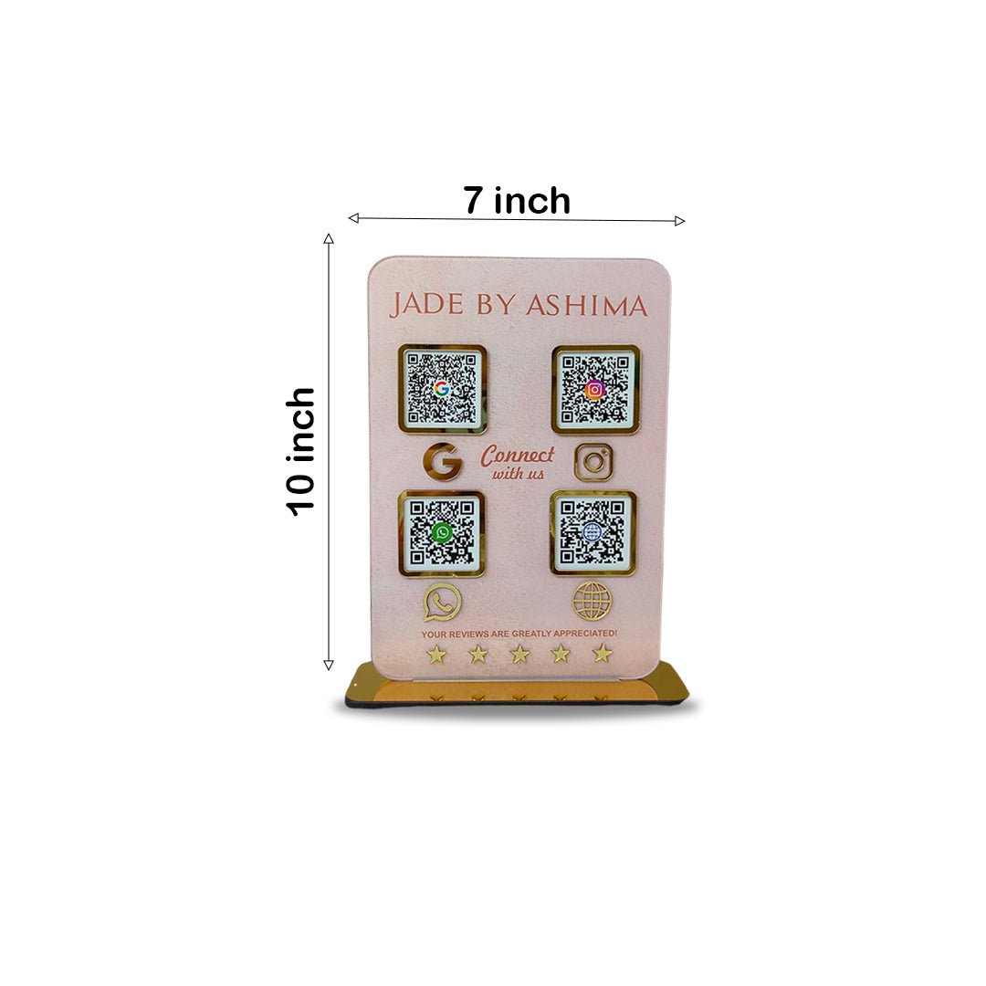 Smart NFC 4-in-1 Standee - Portrait Style - Custom Background