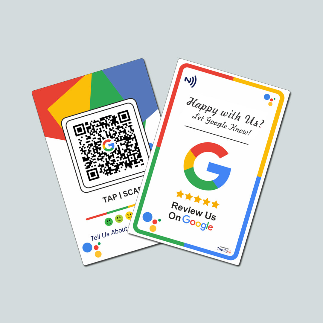 Custom NFC Google Review Card – (Fixed Design, Without Logo, Your Link Added) - Bundle Only