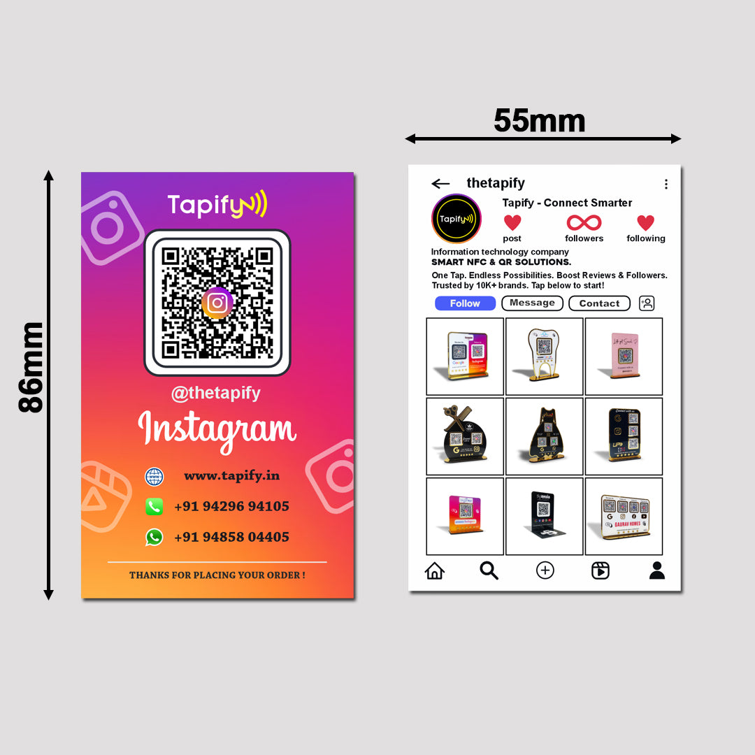 Instagram 3D Sparkle Business Cards