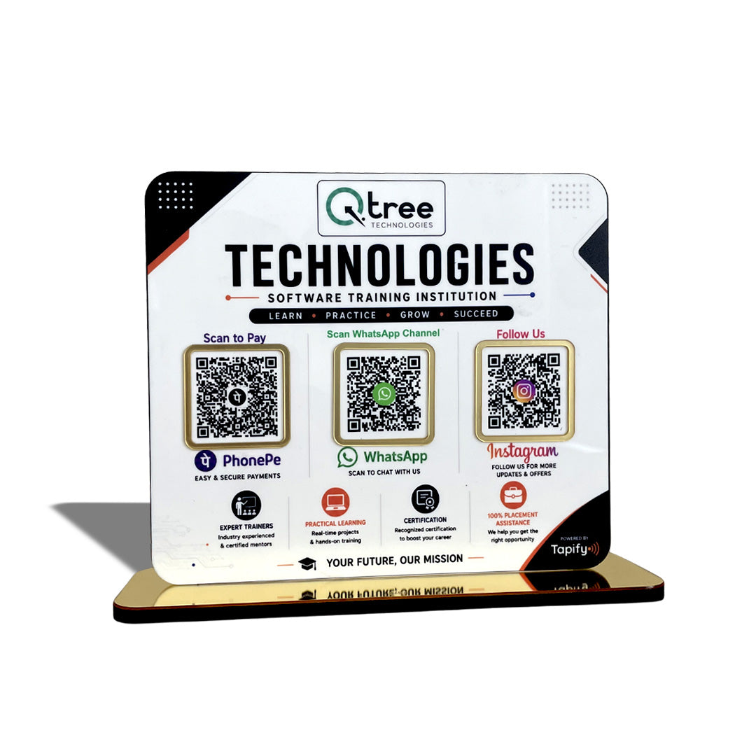 Smart NFC 3-in-1 Table Top Standee - Custom Background Edition