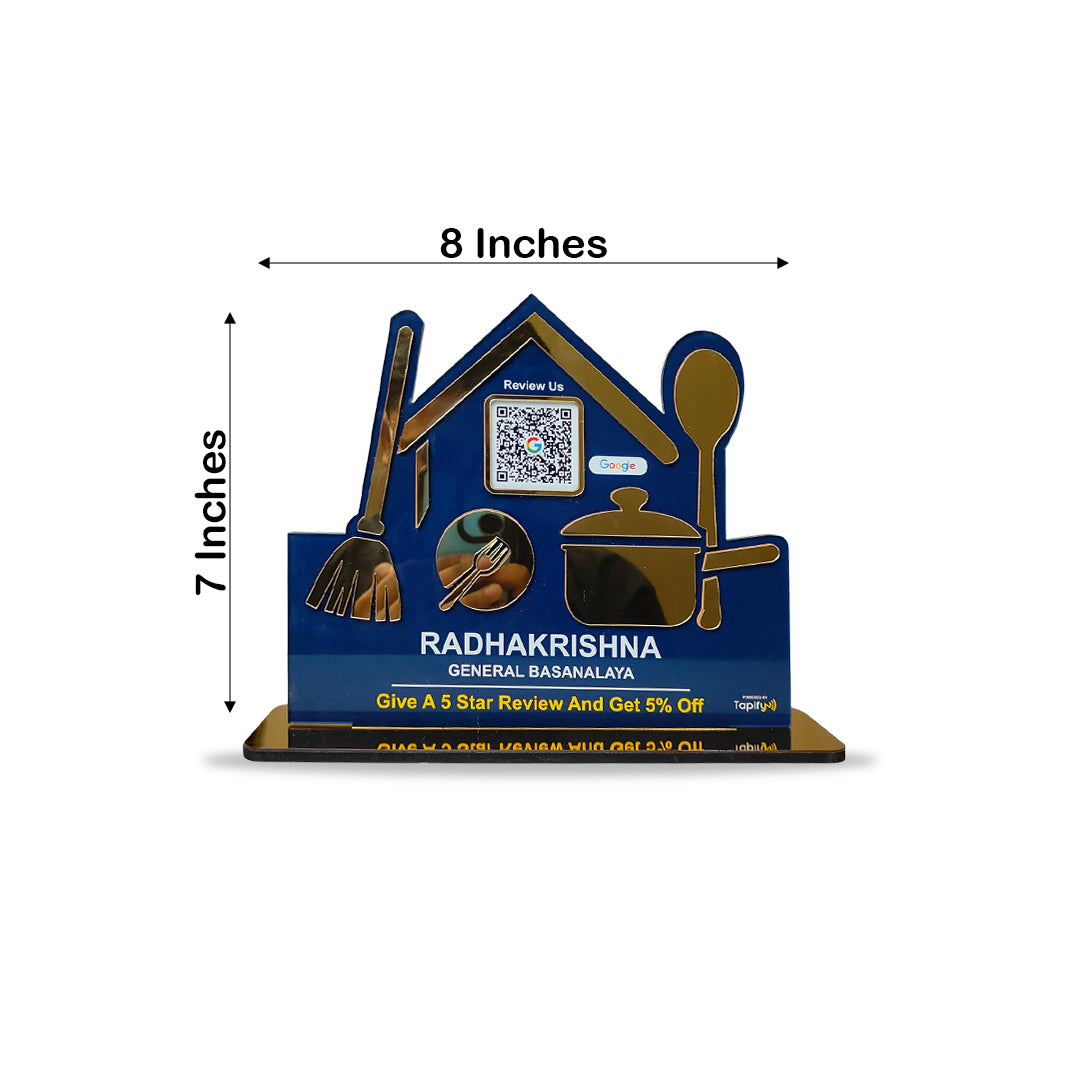 Crockery Shaped - Smart NFC 1 QR Table Top Standee