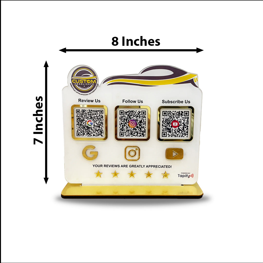 Logo Cutout Edition Shape - Smart NFC 3-in-1 Table Top Standee - Logo cutout - II