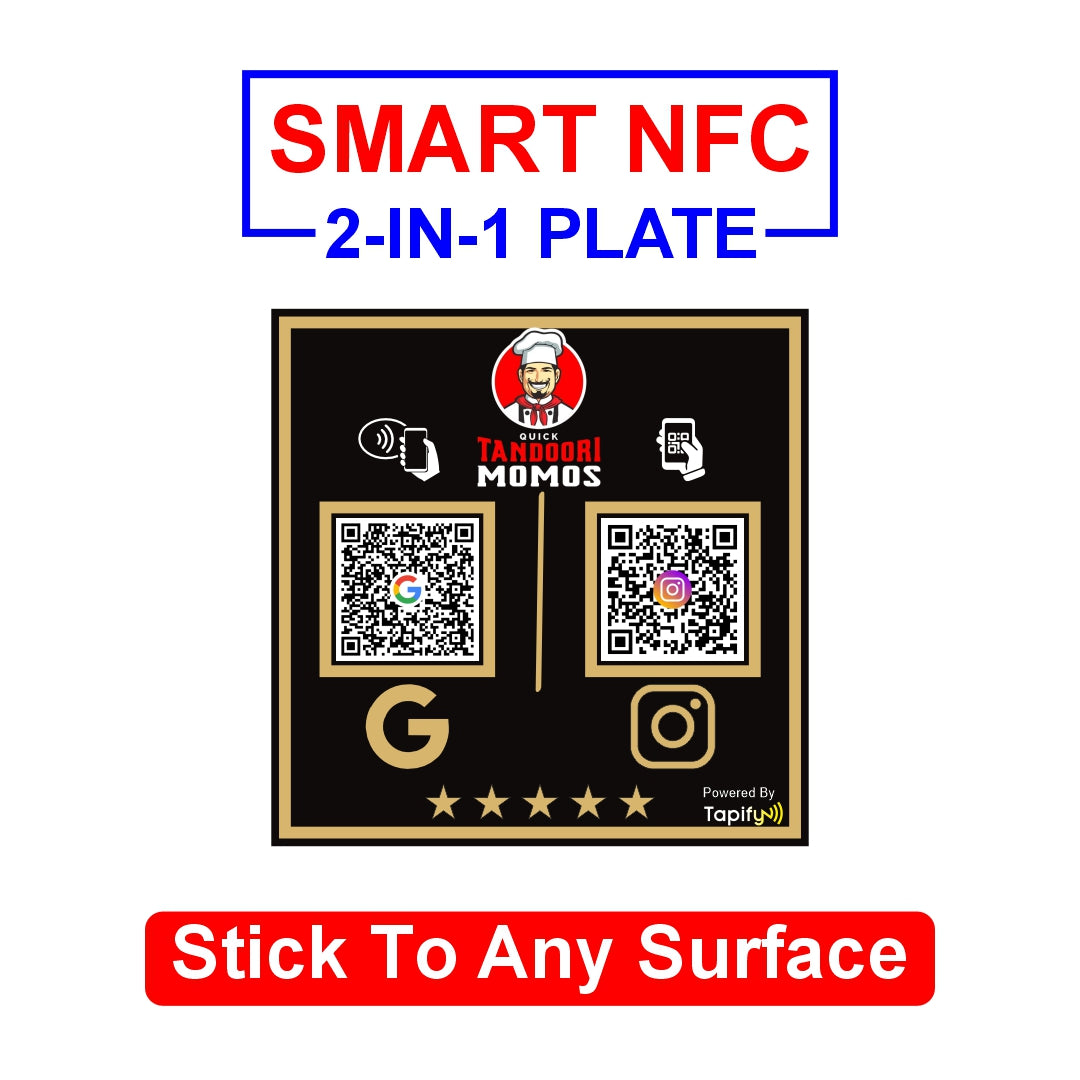 Smart NFC 2-in-1 Plate | Stick To Any Surface | Without Stand