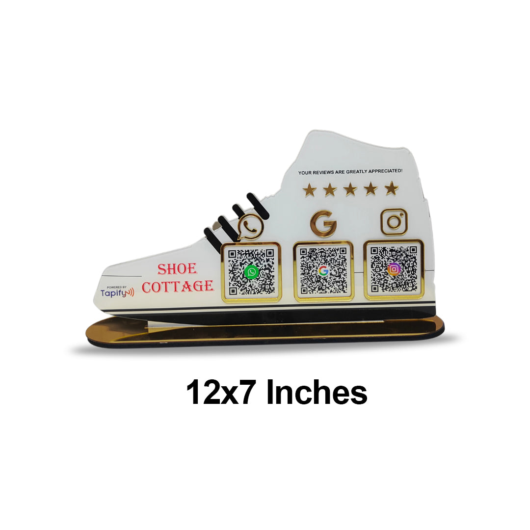 Shoe Shaped Smart NFC 3-in-1 Tabletop Standee