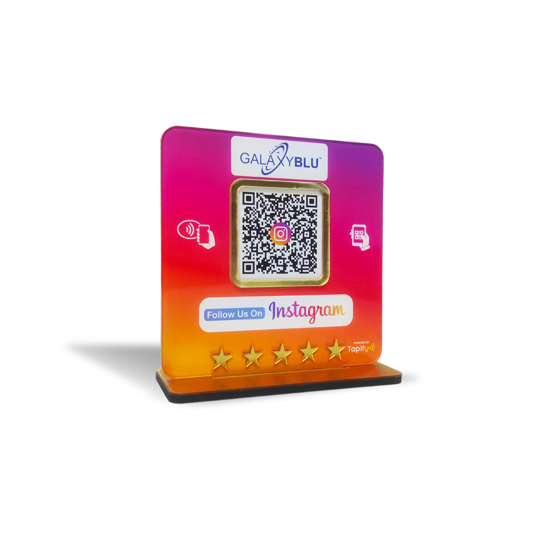 Smart NFC 1 QR Table Top Standee - Elite - Instagram Theme