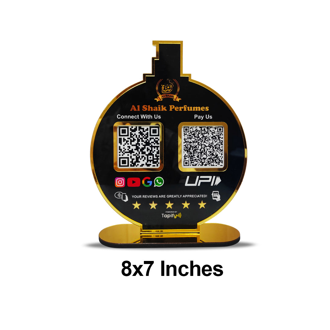 Perfume Bottle Shaped NFC 2-in-1 Tabletop Standee