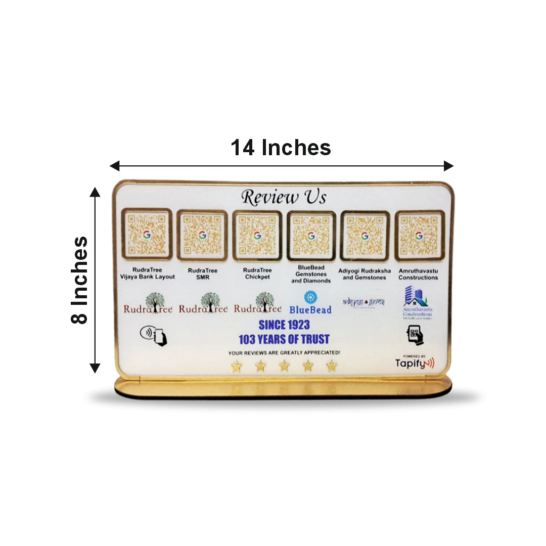 Premium Smart NFC 6-in-1 Table Top Standee