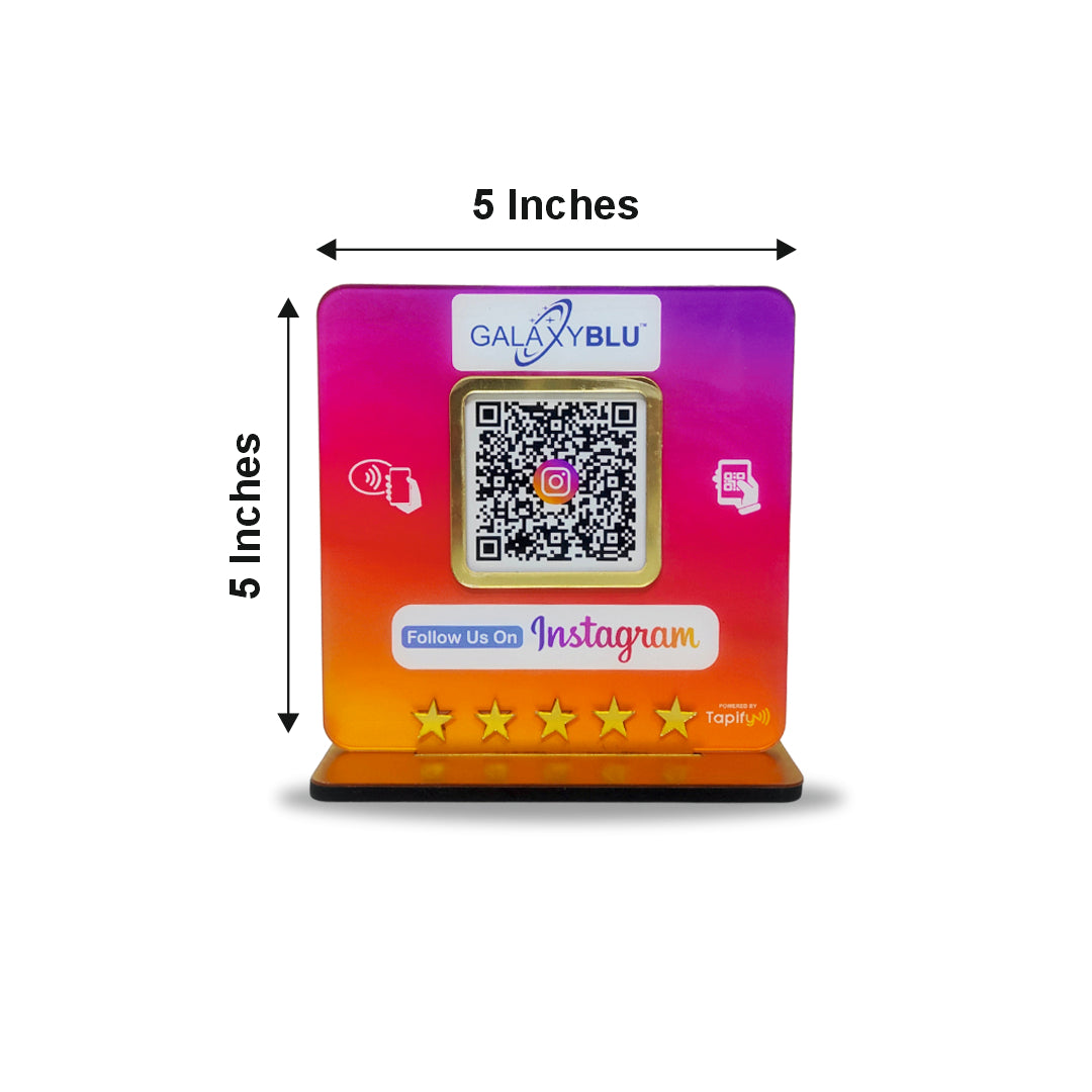 Smart NFC 1 QR Table Top Standee - Elite - Instagram Theme
