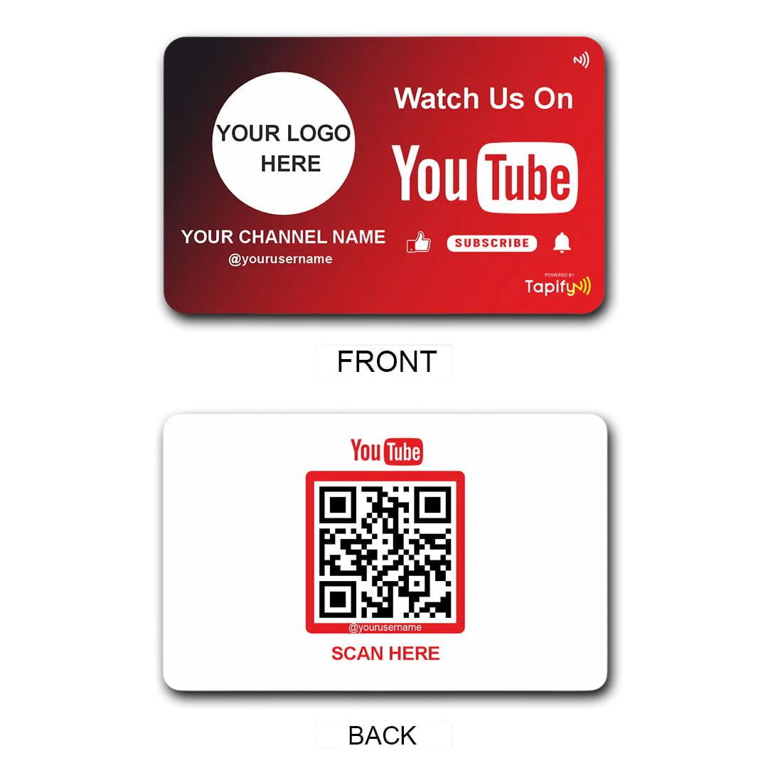 Smart NFC Youtube Card | Landscape Style