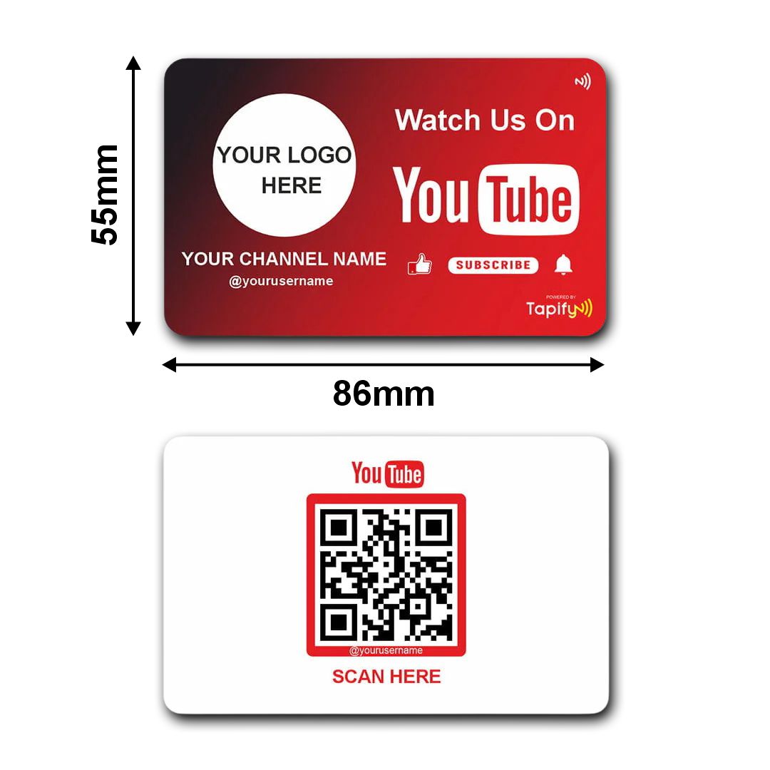 Smart NFC Youtube Card | Landscape Style