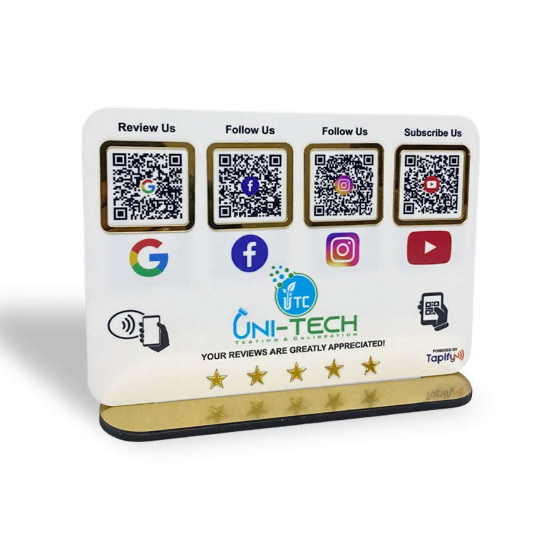 Smart NFC 4-in-1 Table Top Standee - Printed Icon Edition