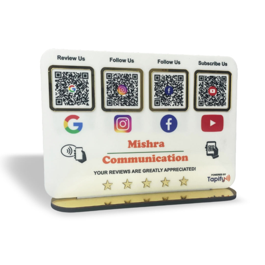 Smart NFC 4-in-1 Table Top Standee - Printed Icon Edition