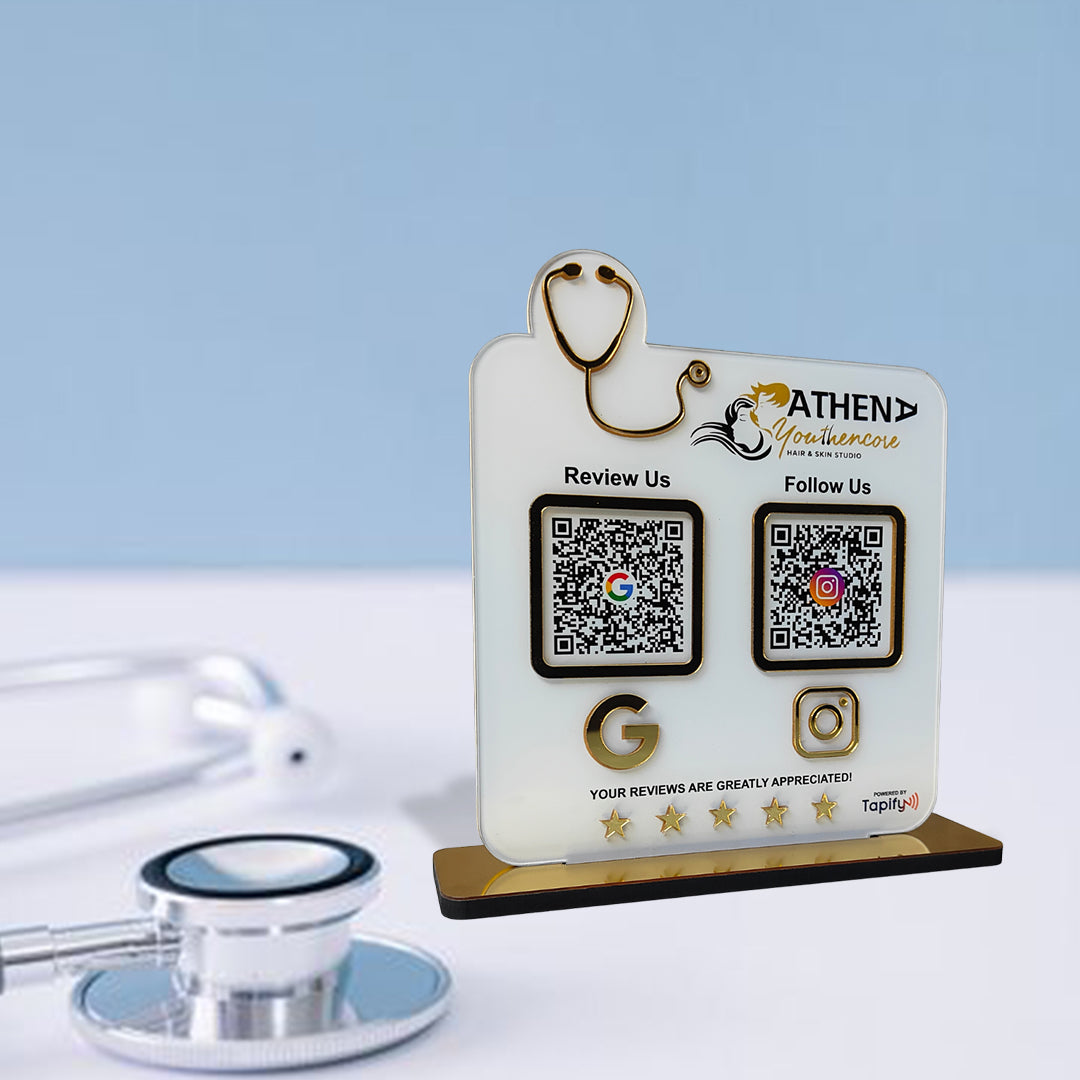 Smart NFC 2-in-1 Standee - Stethoscope Cutout | For Doctors