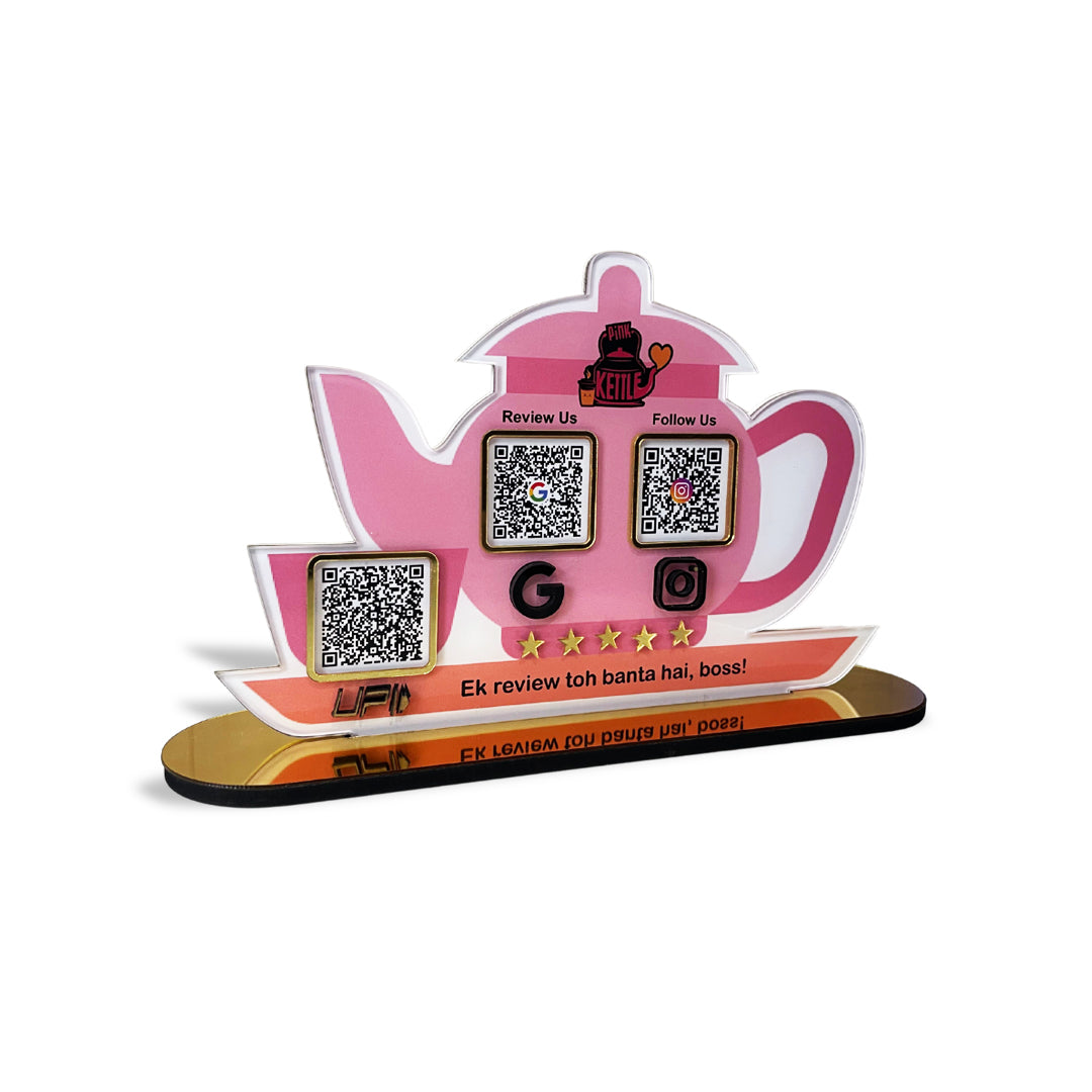 Cattle and Cup Shaped - Smart NFC 3-in-1 Tabletop Standee