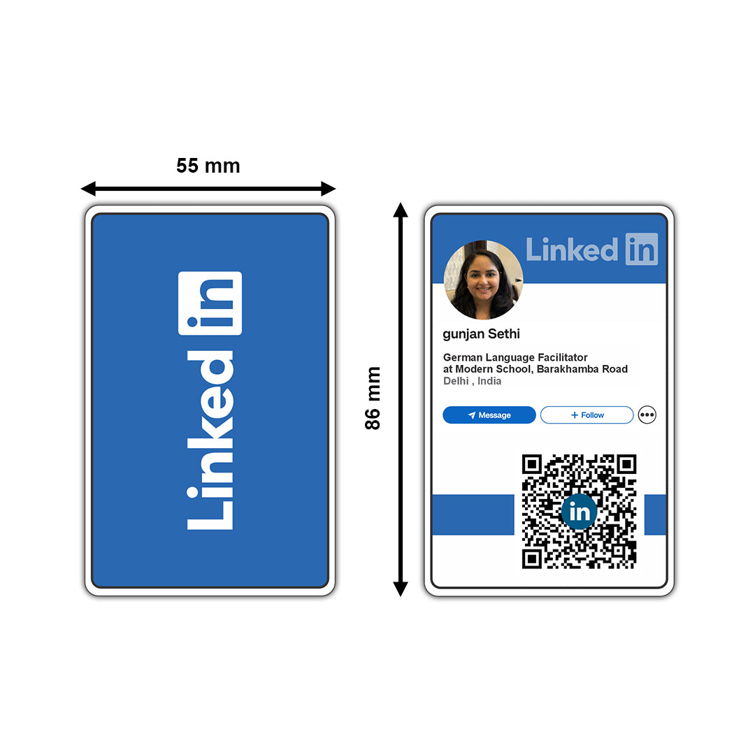 Smart NFC Linkedin Card | Portrait Style