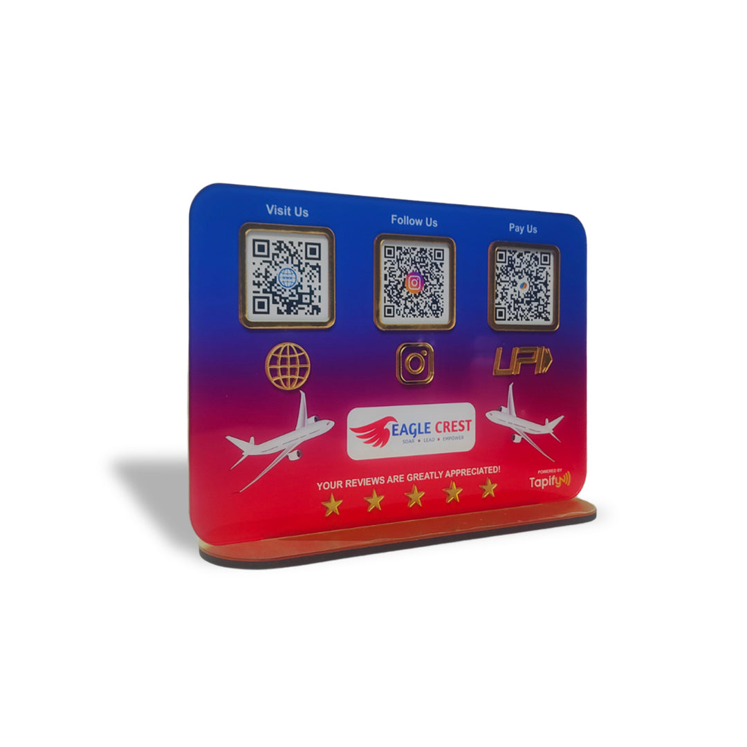 Smart NFC 3-in-1 Table Top Standee - Aviation-Theme