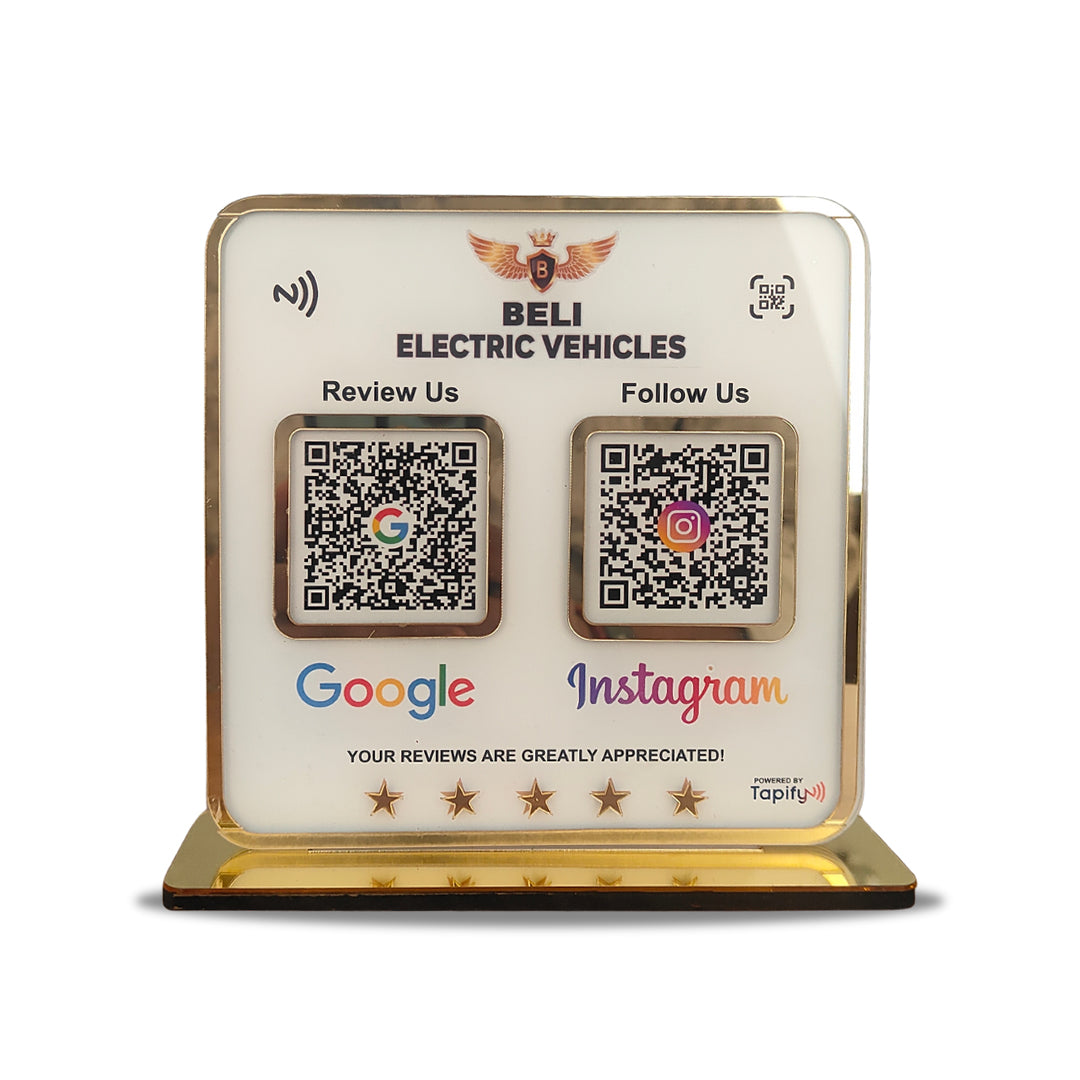 Premium Smart NFC 2-in-1 Table Top Standee