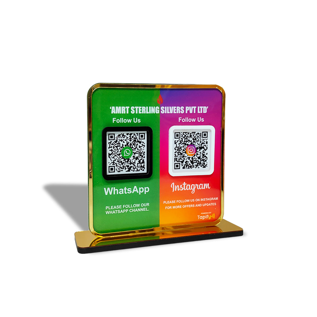 Smart NFC 2-in-1 Premium Standee – Instagram & WhatsApp Theme