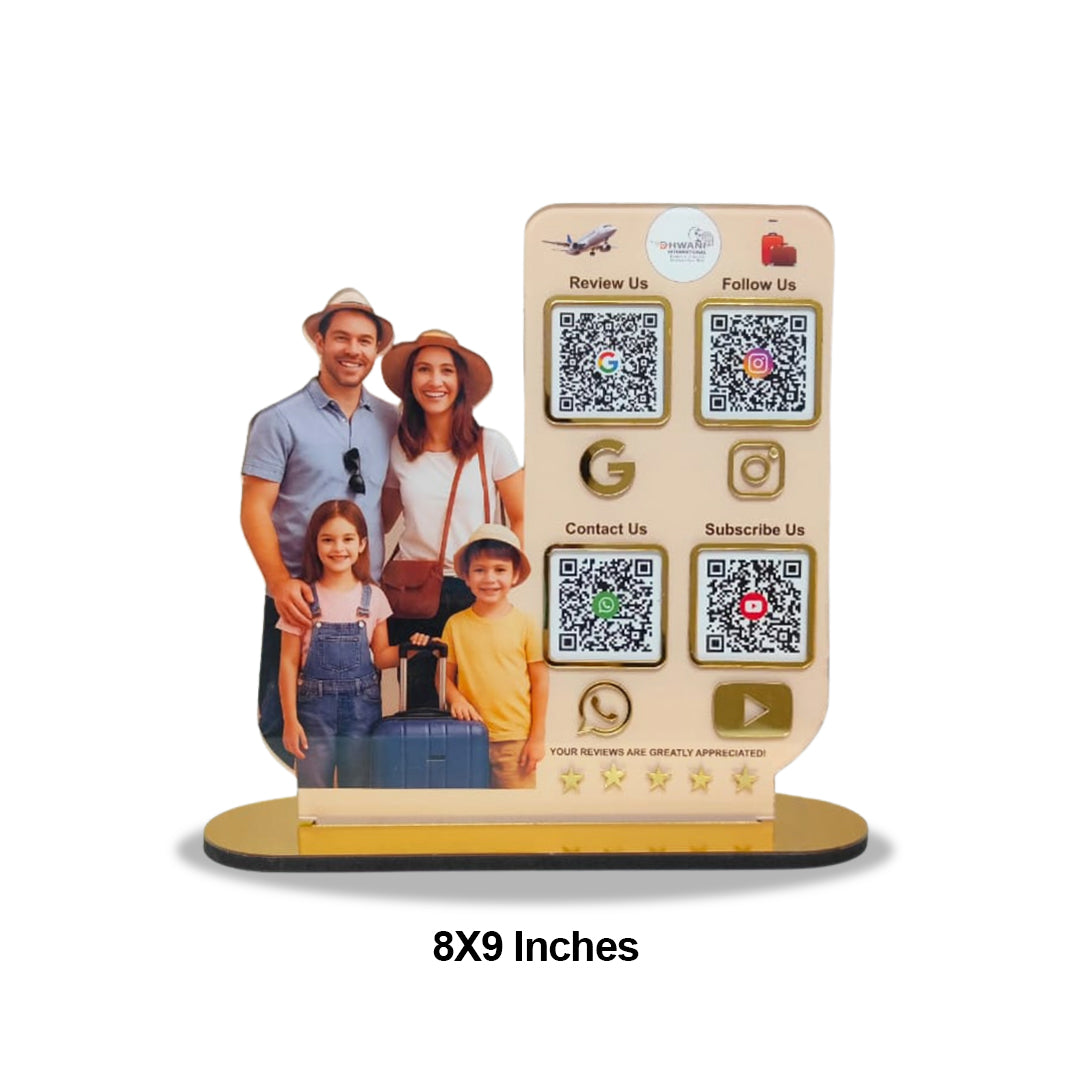 Smart NFC 4-in-1 Table Top Standee - Icon Edition - For Travel Agenicies, Suitcase Business etc