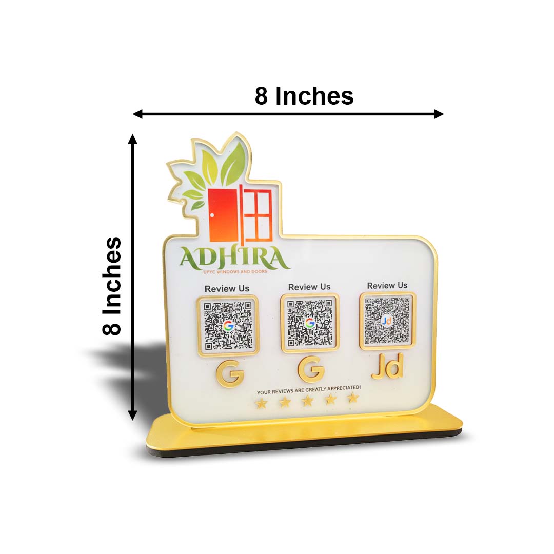 Logo Cutout Edition Shape - Smart NFC 3-in-1 Table Top Standee ( Premium )