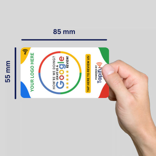Custom NFC Google Review Combo White