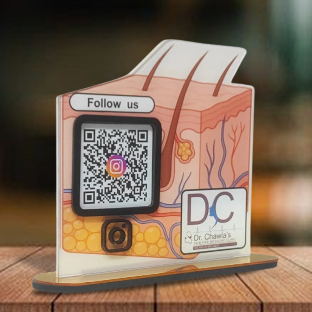 Skin Structure Shaped - Smart NFC Single QR Standee