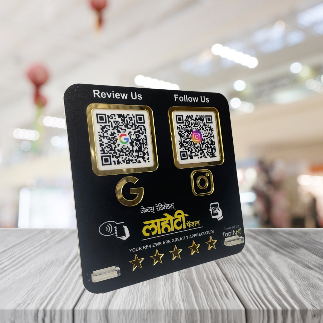 Smart NFC 2-in-1 Table Top Standee | Slanting style