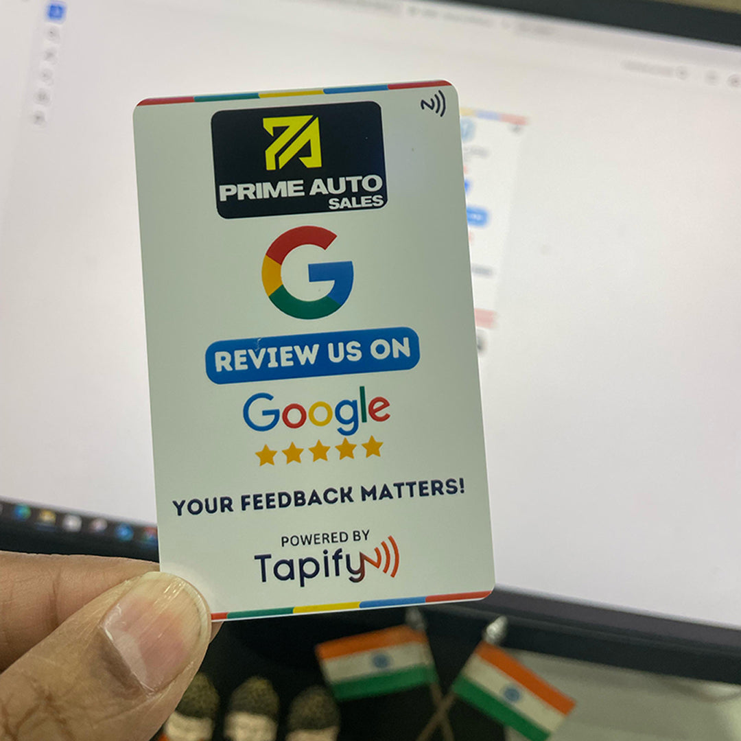 Custom NFC Google Review Combo Black