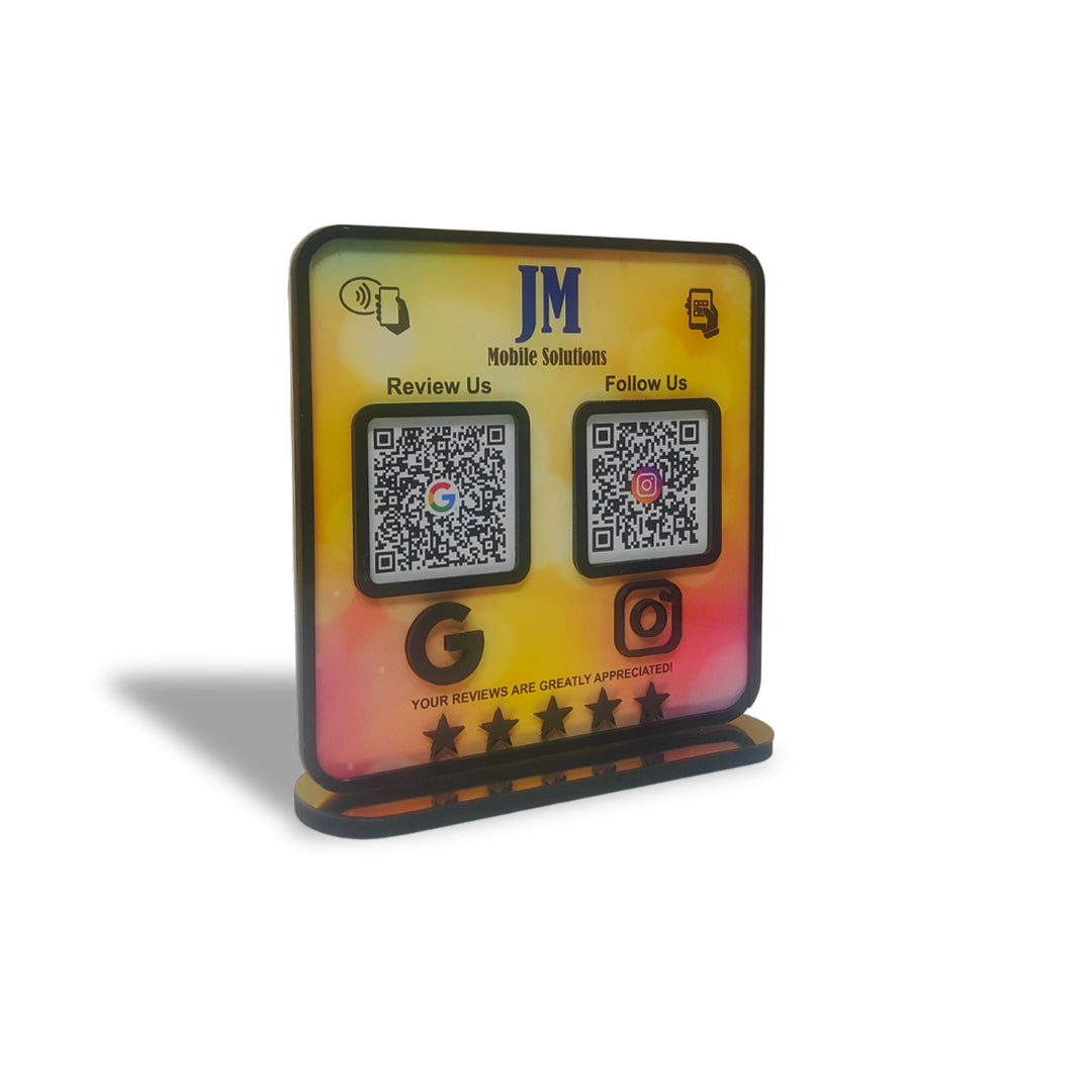 Smart NFC 2-in-1 Table Top Standee - Custom Background Edition