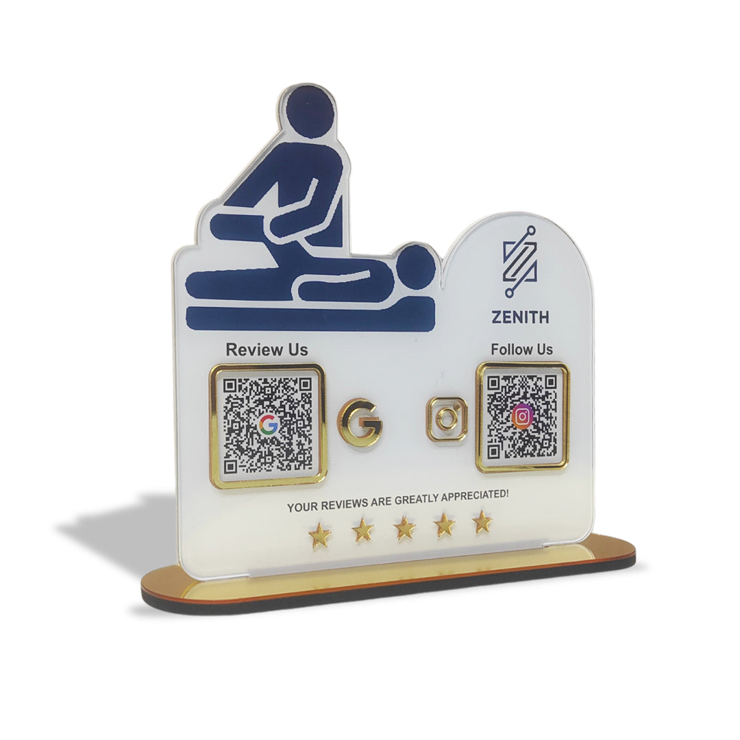 Physiotherapist Shaped Smart NFC 2-in-1 Table Top Standee