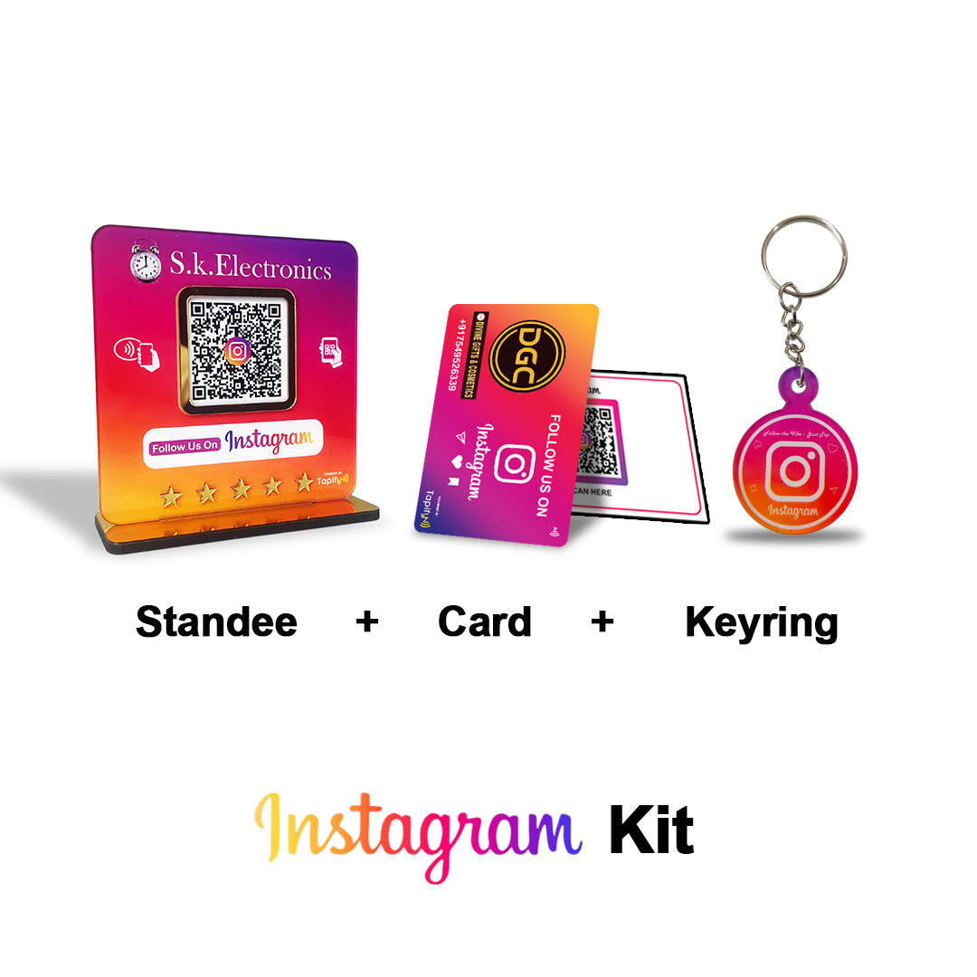 Tapify InstaPro Kit - Standee + Card + Keyring (3 Products)