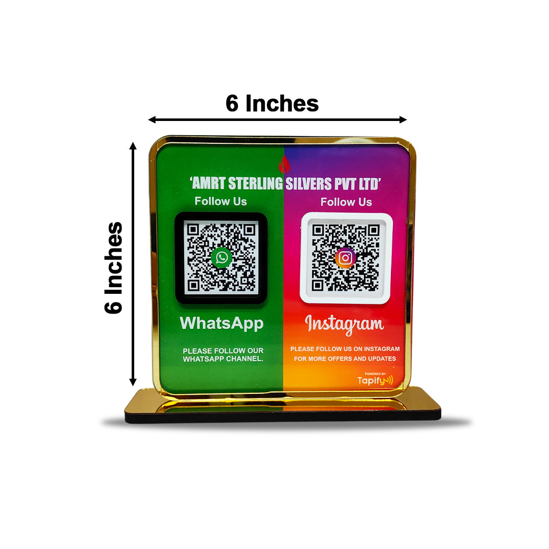Smart NFC 2-in-1 Premium Standee – Instagram & WhatsApp Theme