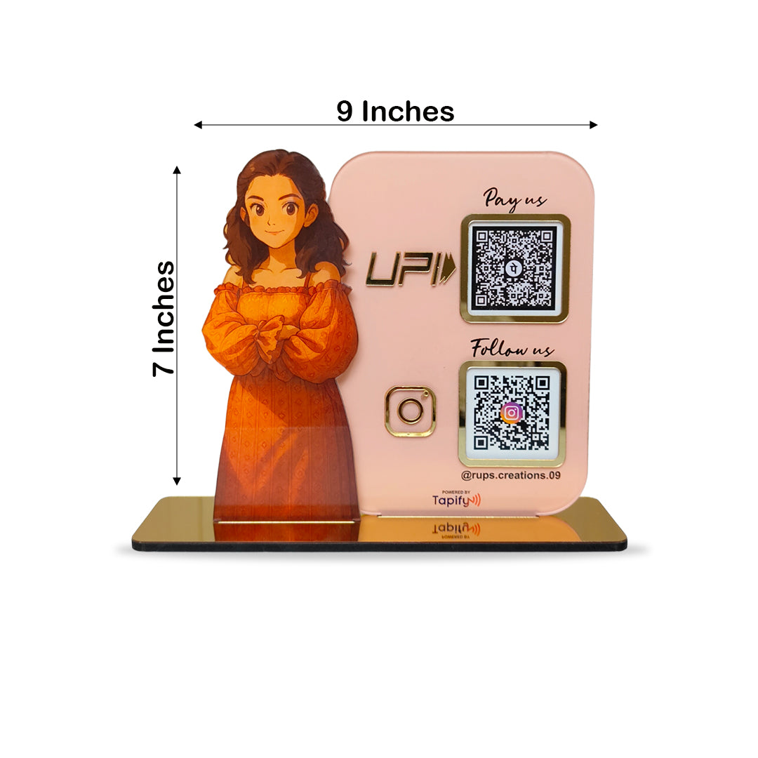 Custom Vector Image Cutout - Smart NFC 2 in 1 Table top Standee