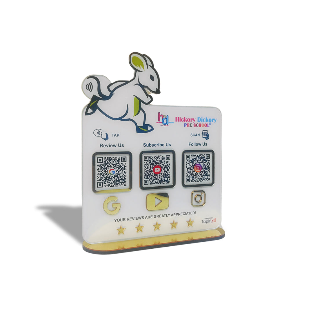 Smart NFC 3-in-1 Table Top Standee - Logo Cutout Edition