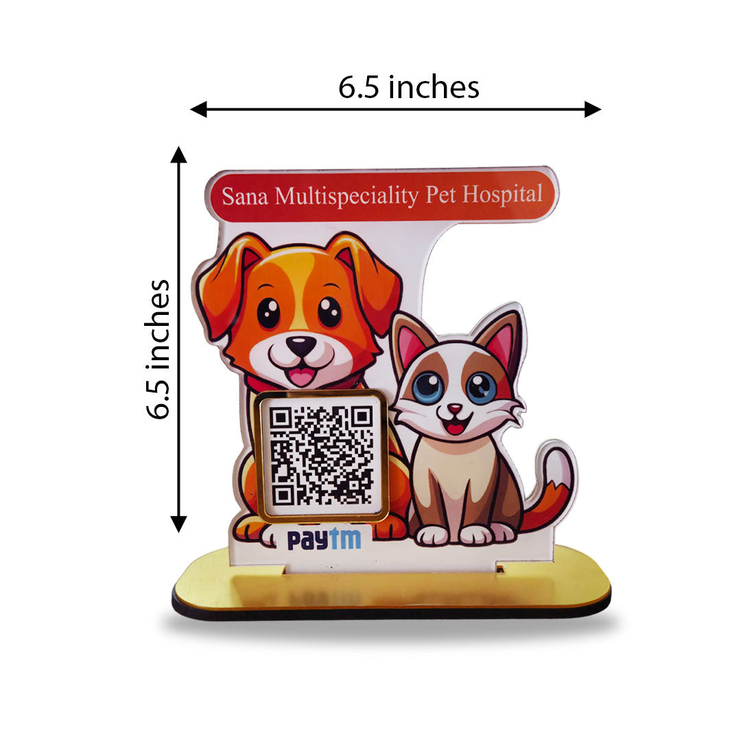 Cat & Dog Shaped 2 in 1 Smart NFC QR Standee