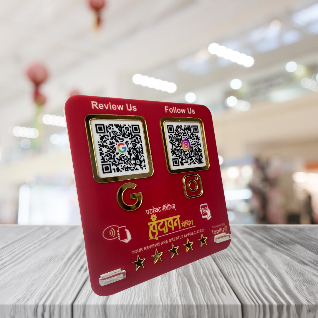 Smart NFC 2-in-1 Table Top Standee | Slanting style