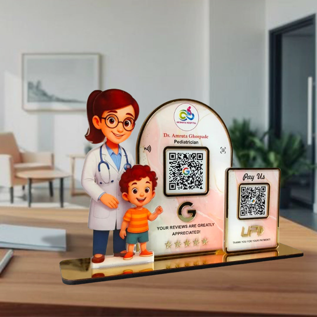 Dr. & Kid Connect Cutout - Table Top Standee