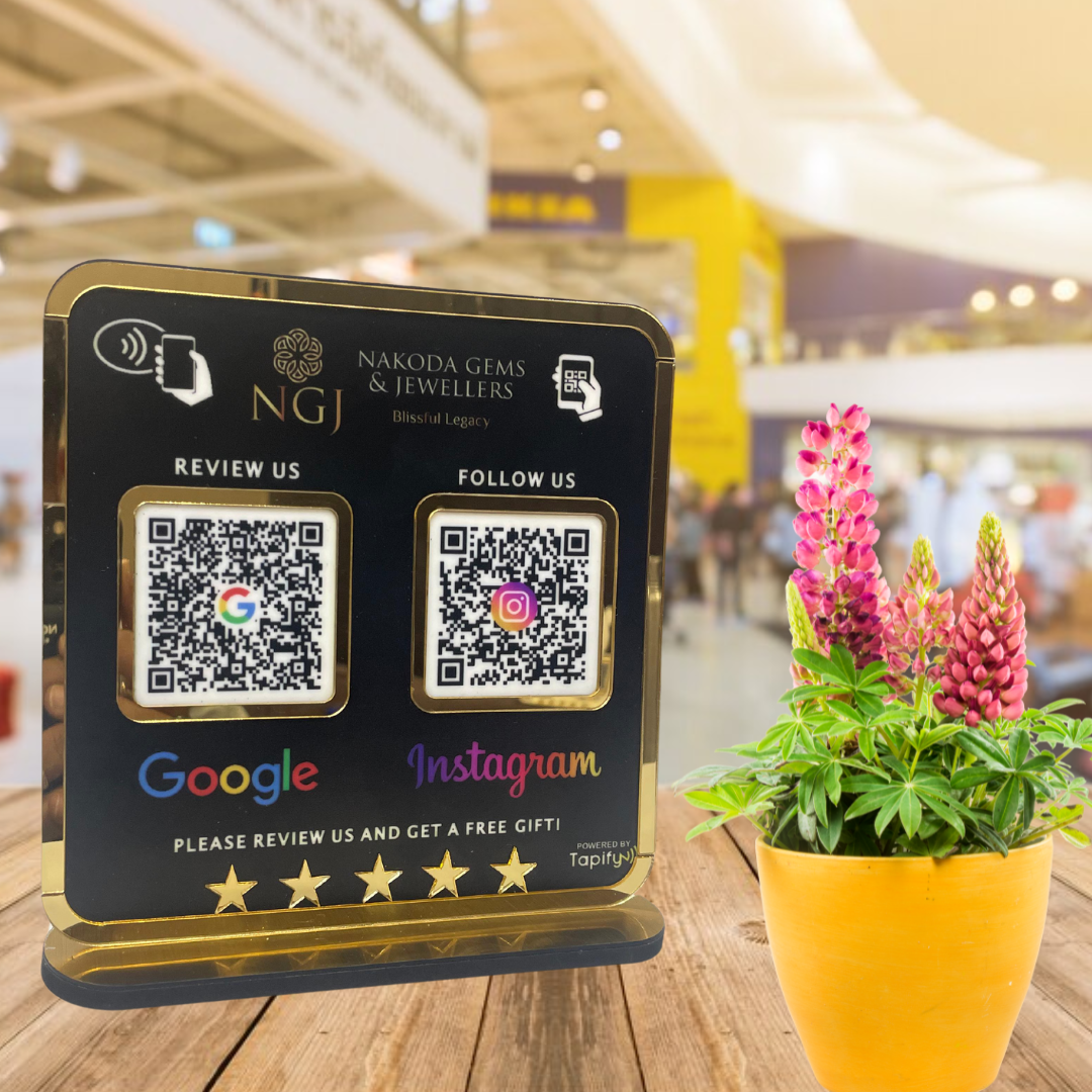 Premium Smart NFC 2-in-1 Table Top Standee