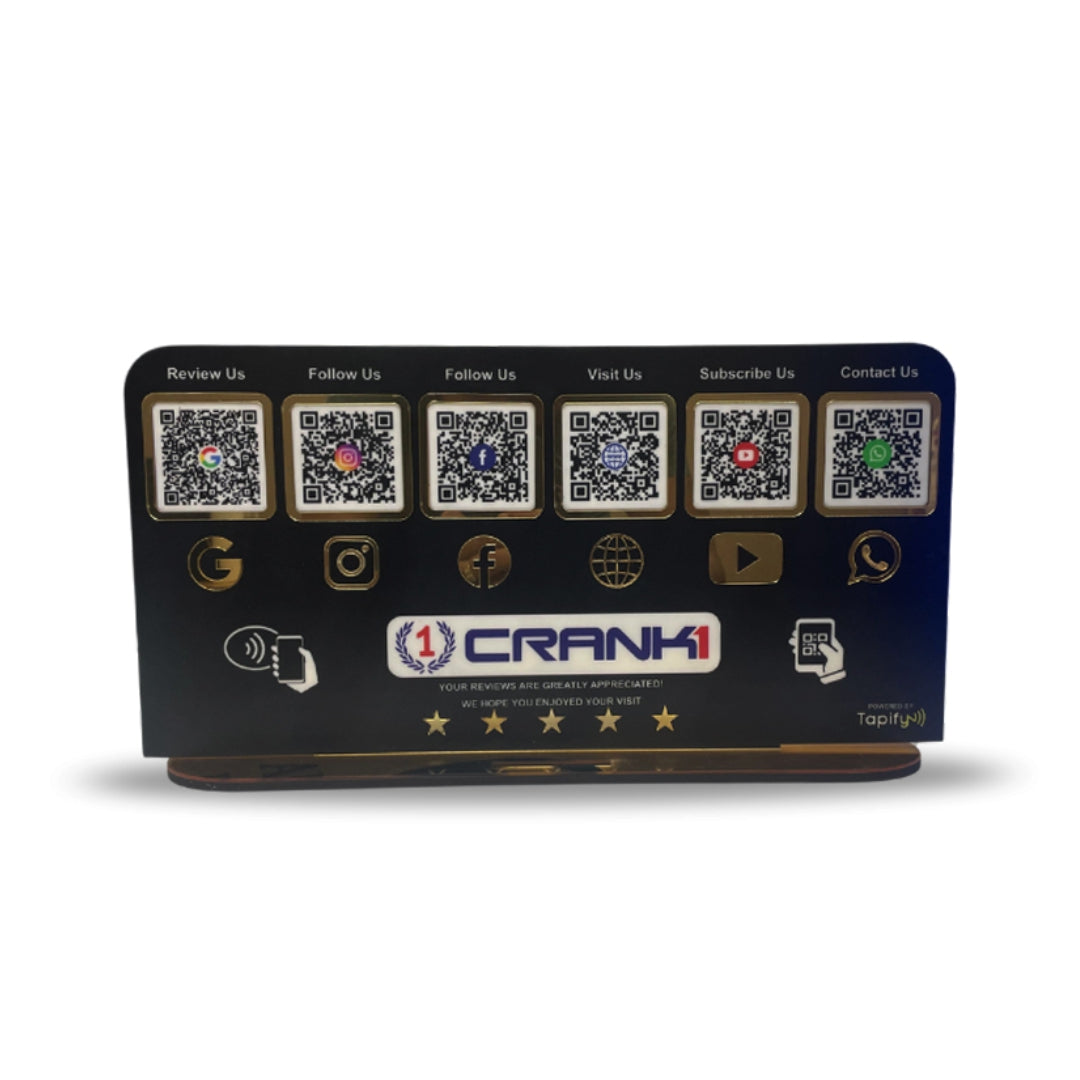 Smart NFC 6-in-1 Table Top Standee - Black Colour