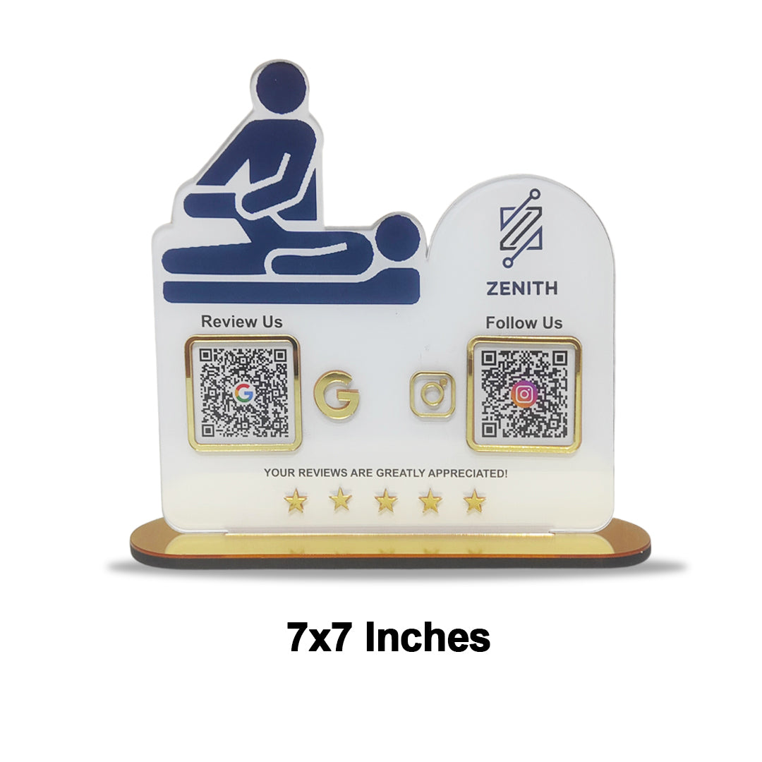 Physiotherapist Shaped Smart NFC 2-in-1 Table Top Standee