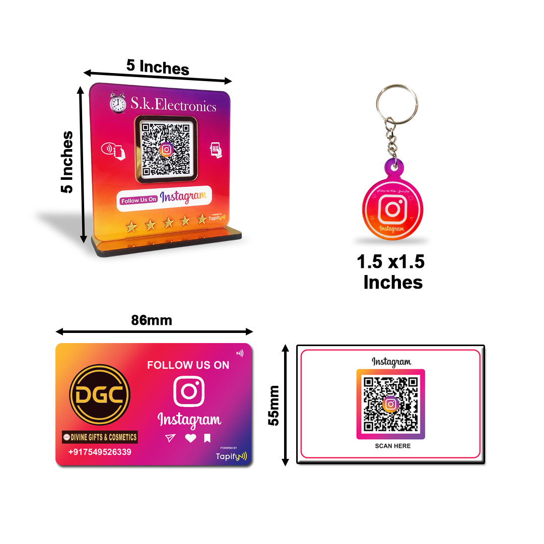 Tapify InstaPro Kit - Standee + Card + Keyring (3 Products)