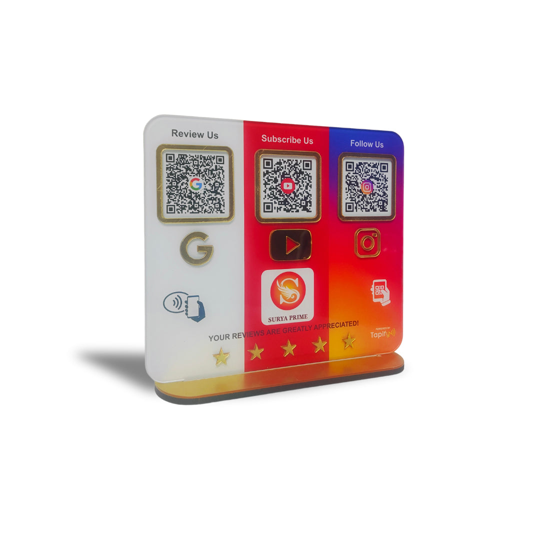 Smart NFC 3-in-1 Table Top Standee - Native Background Edition