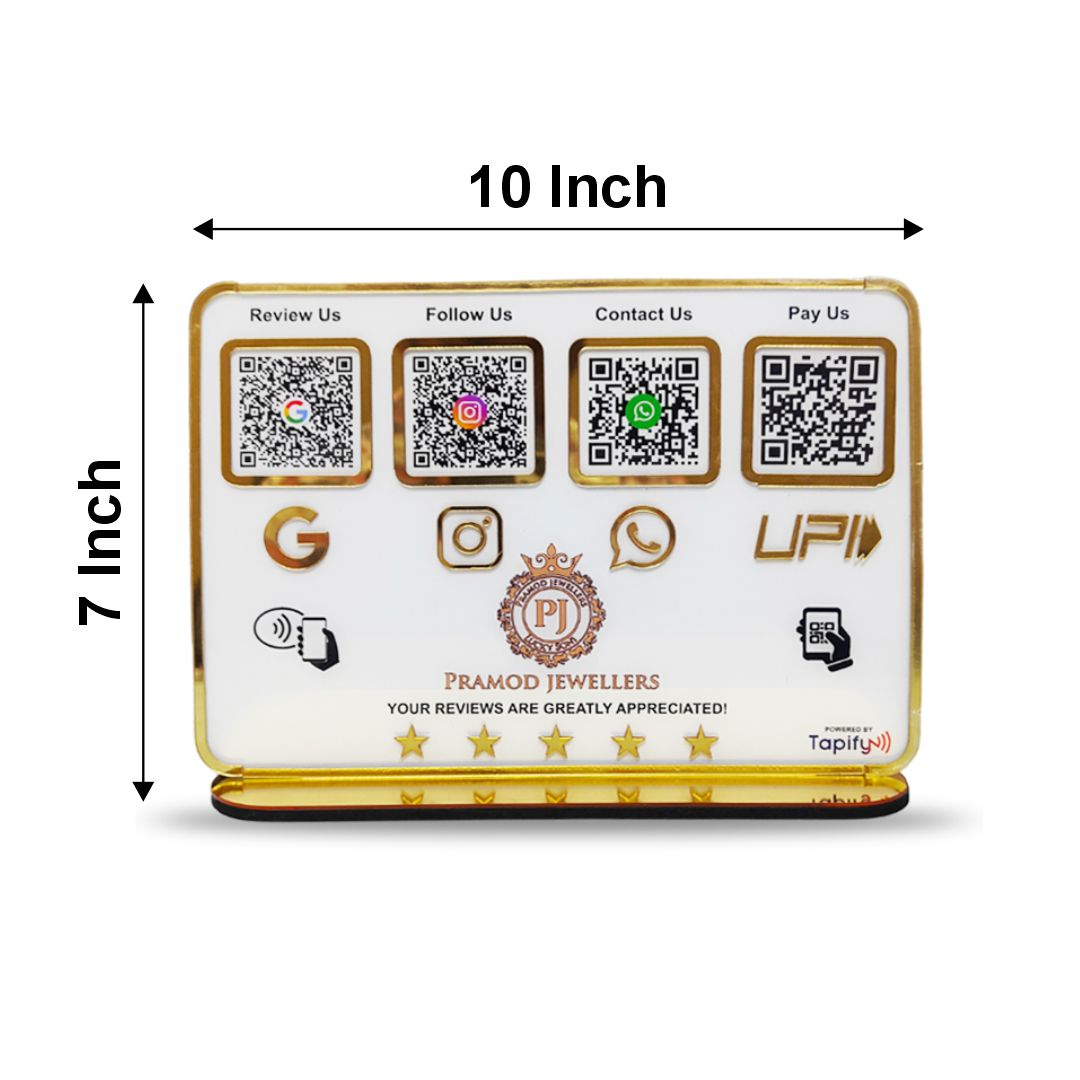 Premium Smart NFC 4-in-1 Table Top Standee
