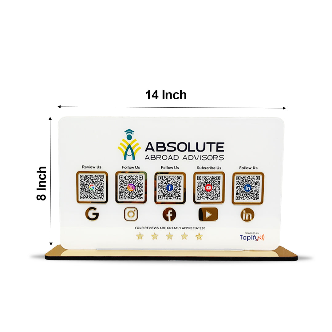 Smart NFC 5-in-1 Table Top Standee - With Big space