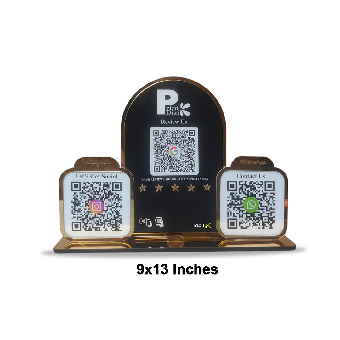 Premium Arch Shaped Smart NFC 3-in-1 Table Top Standee