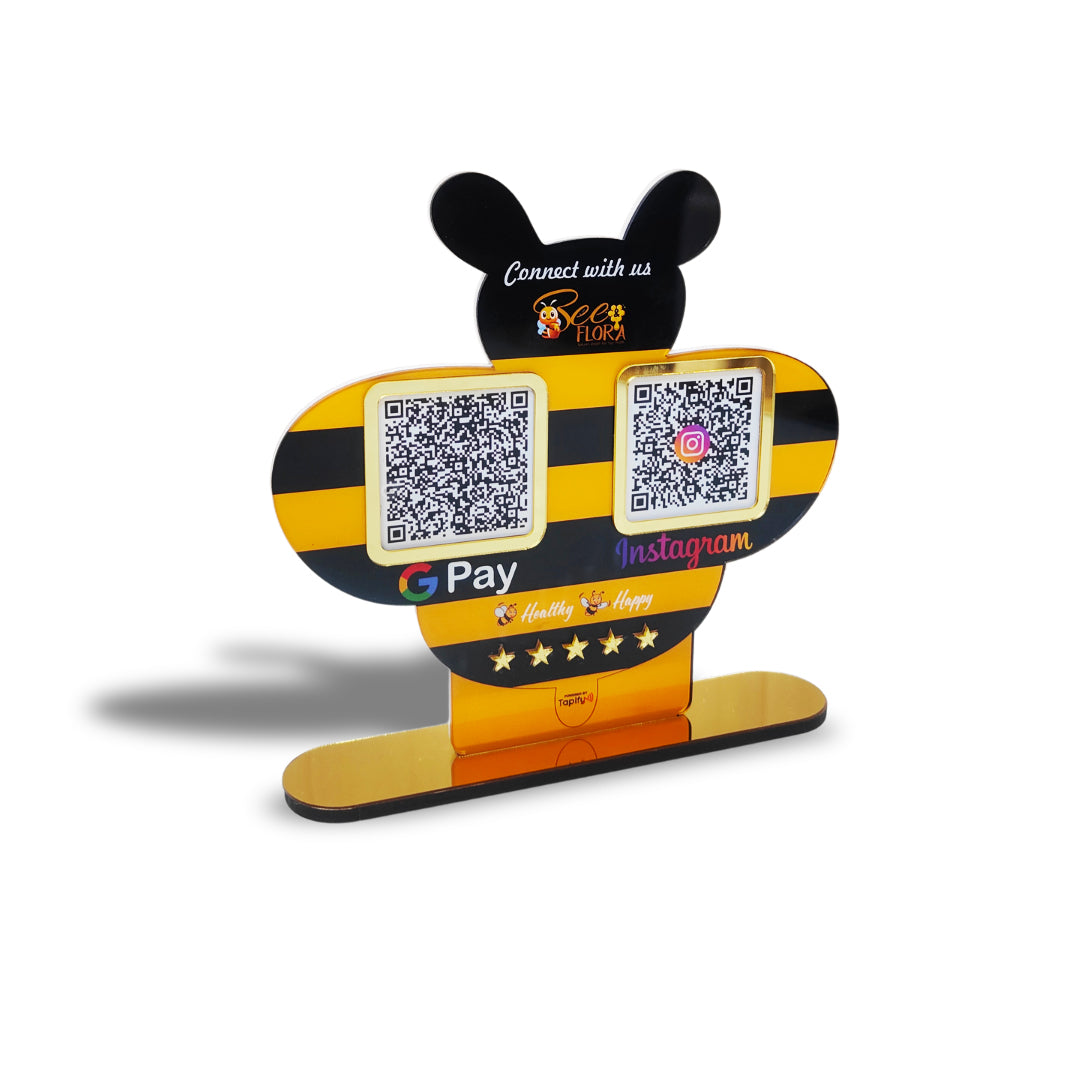 Bee Shape Smart NFC 2-in-1 Table Top Standee