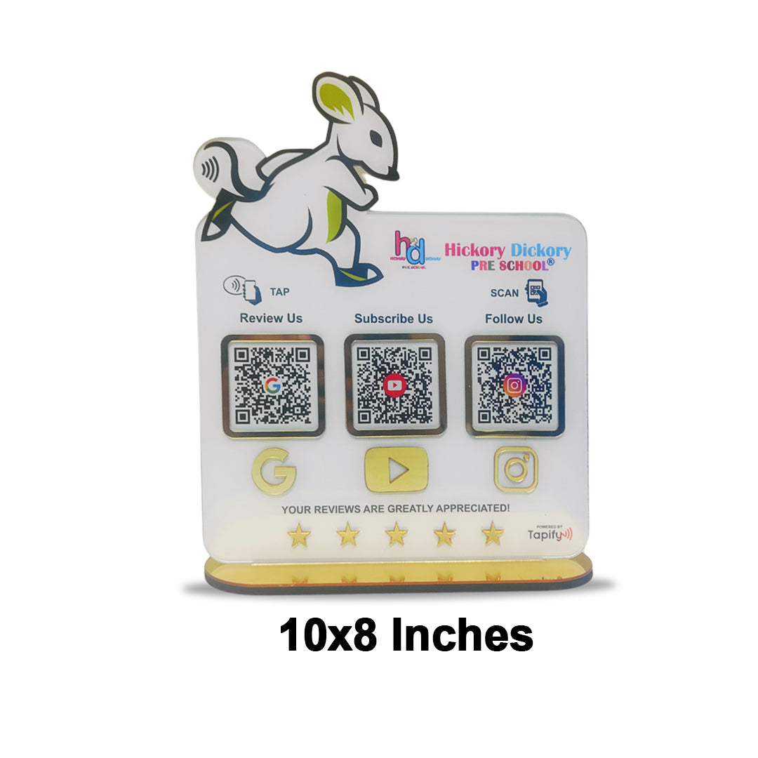 Smart NFC 3-in-1 Table Top Standee - Logo Cutout Edition