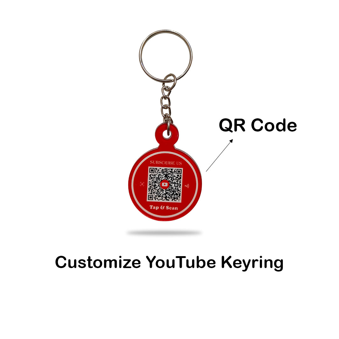 Customize Smart NFC YouTube Keyring - with QR Code