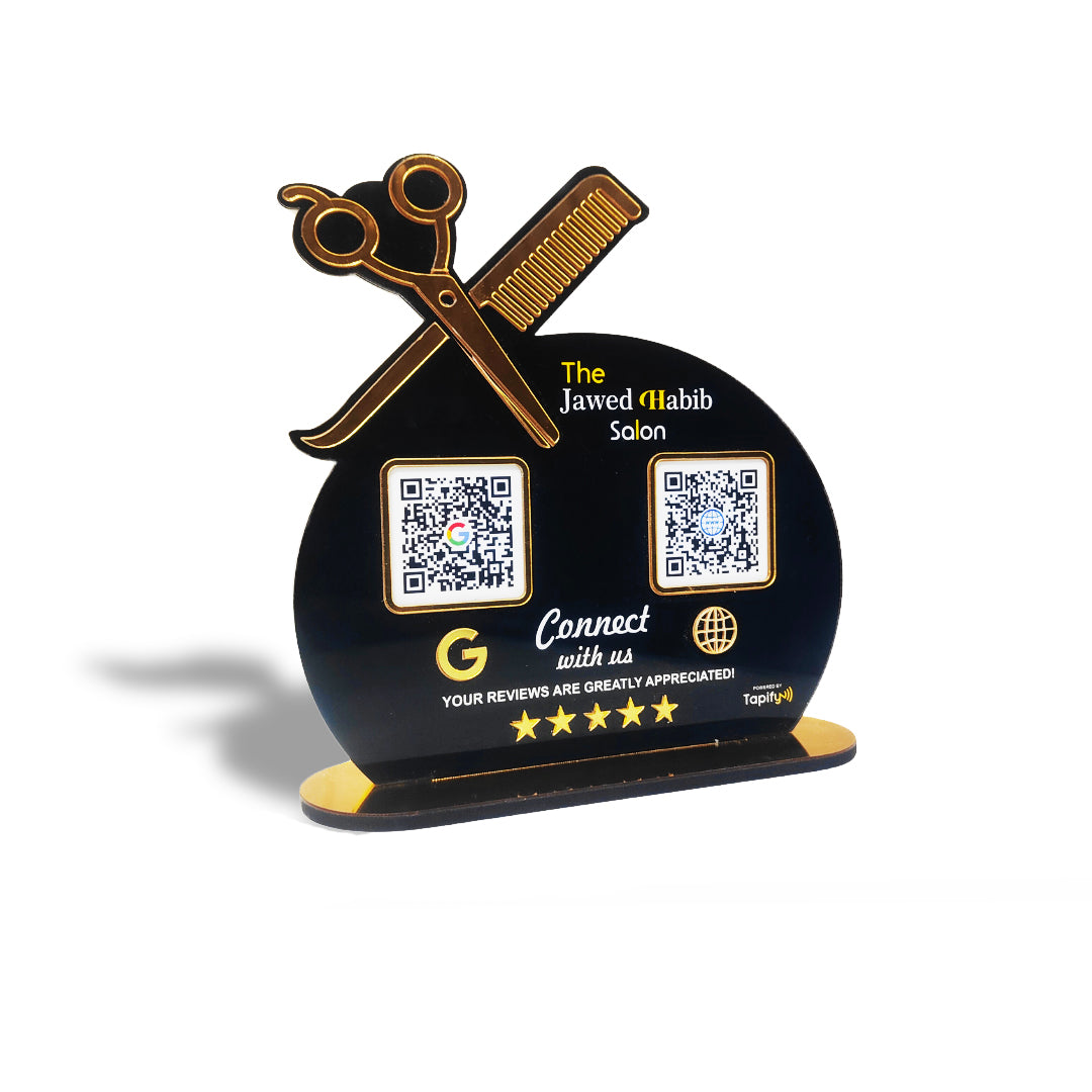 Smart NFC 2-in-1 Tabletop Standee For Salons & Beauty Parlours